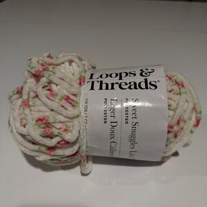 Loops Threads Sweet Snuggles Lite Polyester Yarn Antique Rose Blossom Bulky